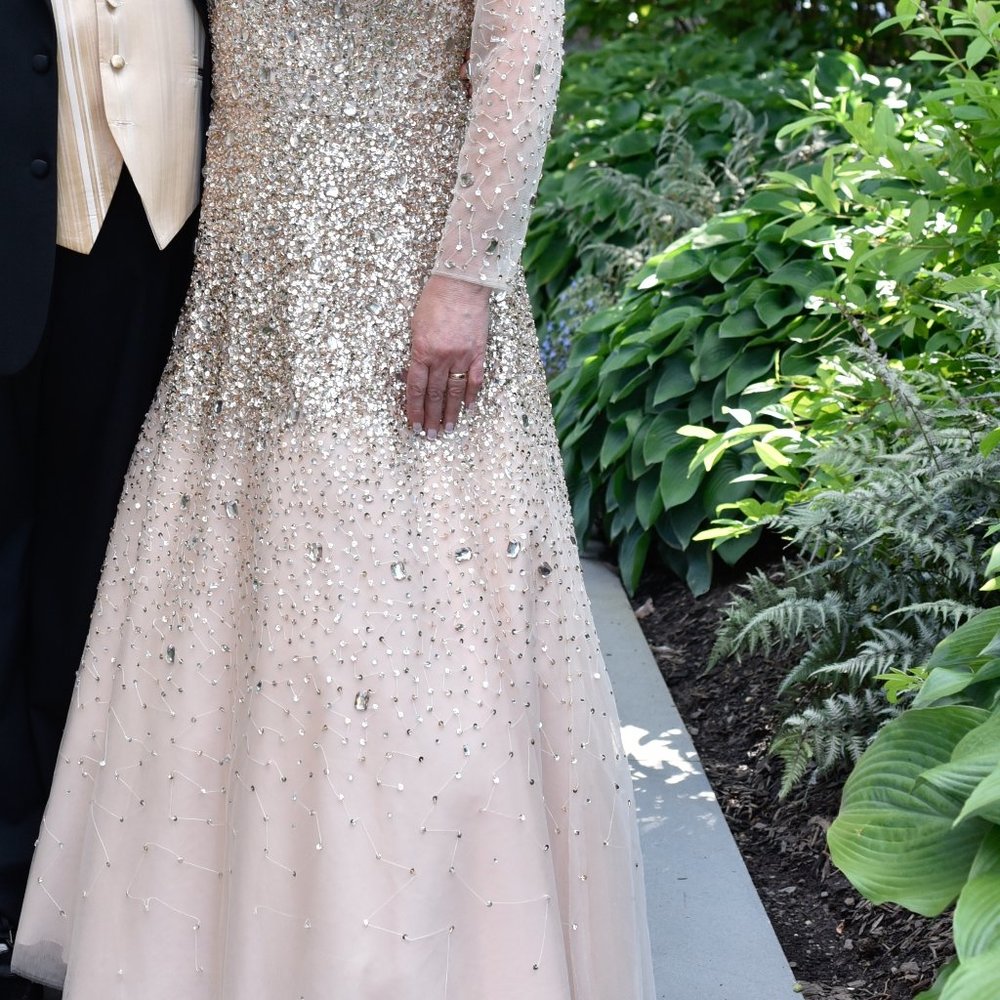 Gorgeous gala golden dress. Handmade